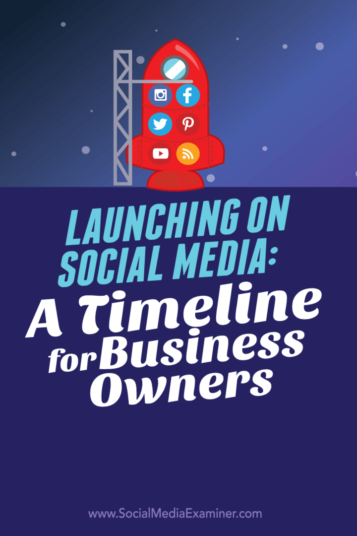 Lancement sur les médias sociaux: chronologie pour les propriétaires d'entreprise: examinateur des médias sociaux