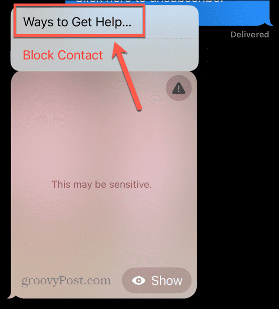 façons d'obtenir de l'aide sur iOS
