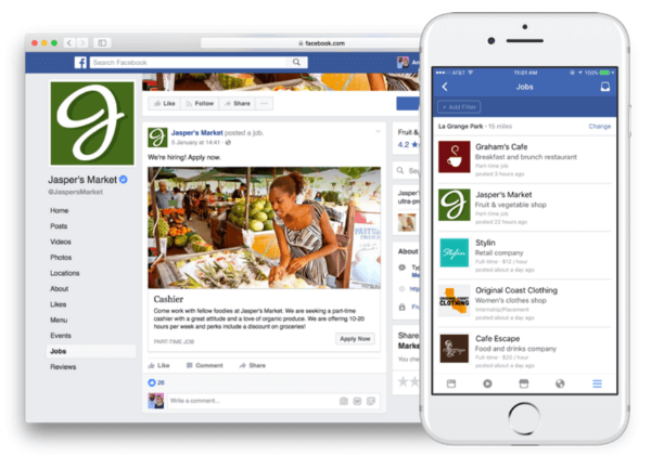 Facebook déploie de nouvelles fonctionnalités qui permettent de publier des offres d'emploi et de postuler directement sur Facebook.