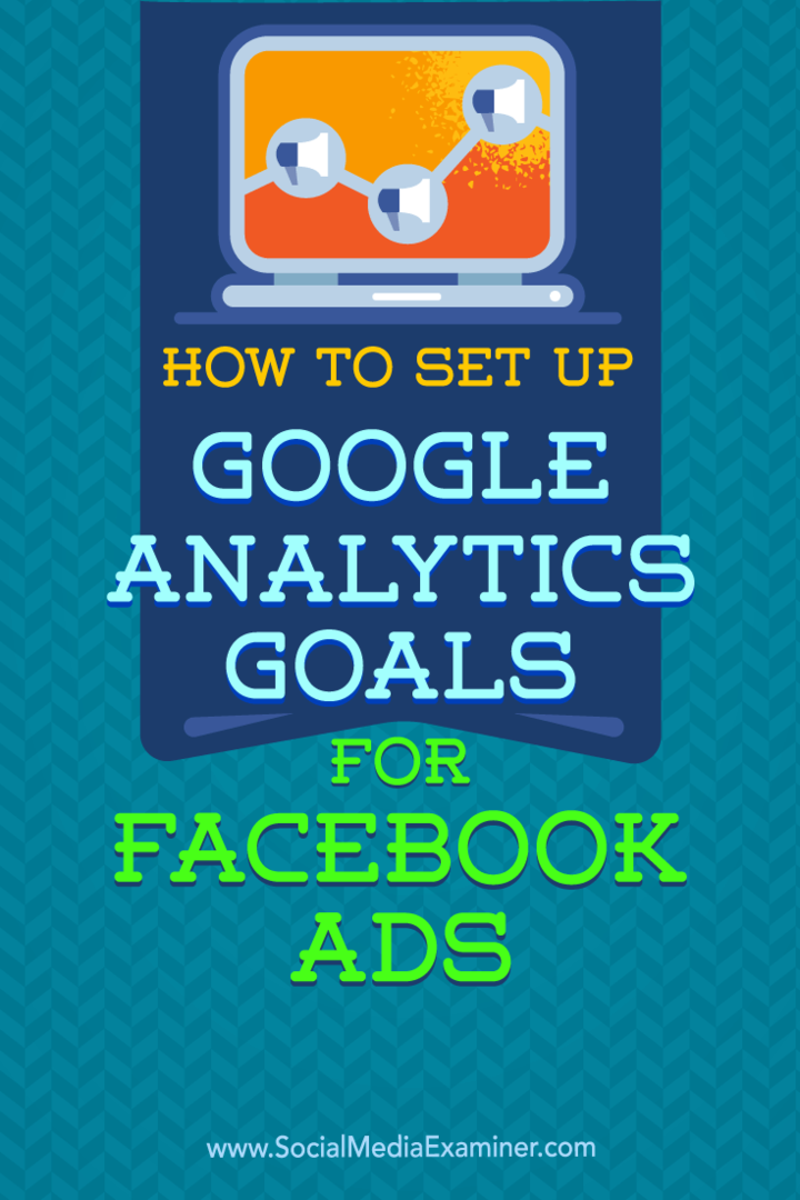 Comment configurer les objectifs Google Analytics pour les publicités Facebook par Tammy Cannon sur Social Media Examiner.