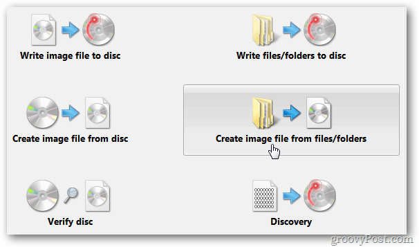 Créer un fichier image à partir de fichiers de dossiers