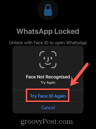 WhatsApp, réessayez Face ID