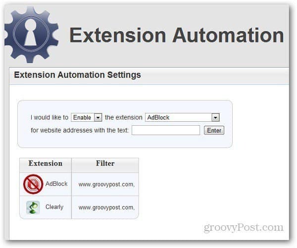 Automatisation des extensions 5