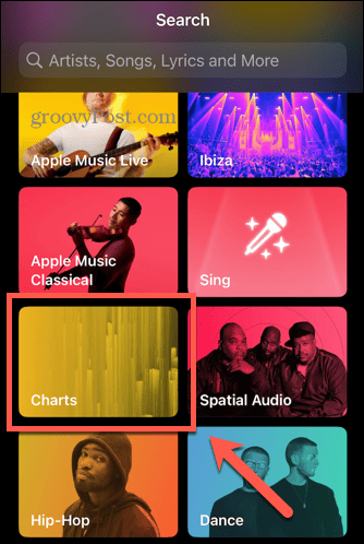 catégorie des cartes musicales Apple