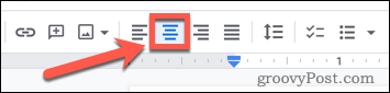 Aligner du texte dans Google Docs