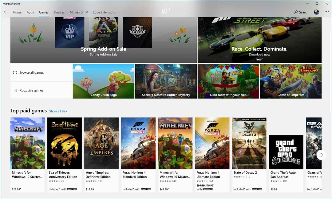 Jeux Microsoft Store