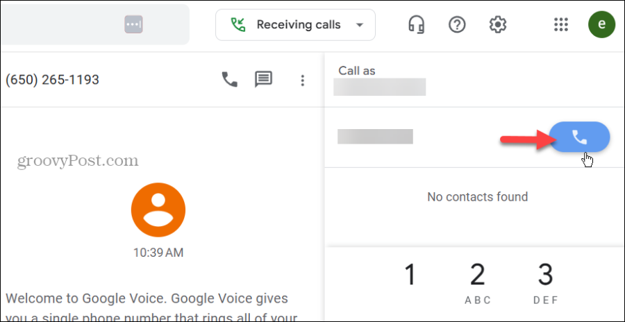 passer des appels Google Voice