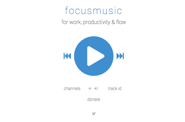 Obtenez de la musique pour vous concentrer sur FocusMusic.fm.