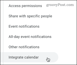 Intégration d'un calendrier dans Google Agenda