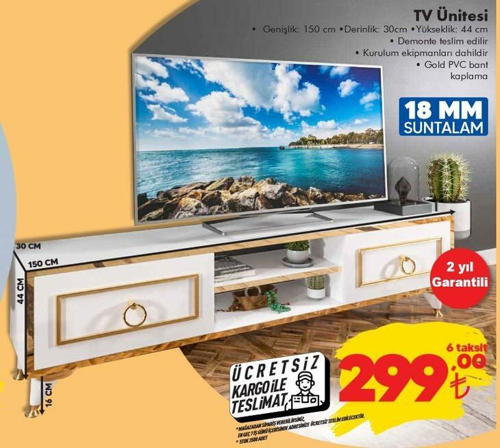 Comment acheter l'unité de télévision en bois aggloméré vendue à Şok? Caractéristiques de l'unité Shock TV