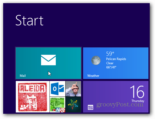 Lancer le client de messagerie Windows 8