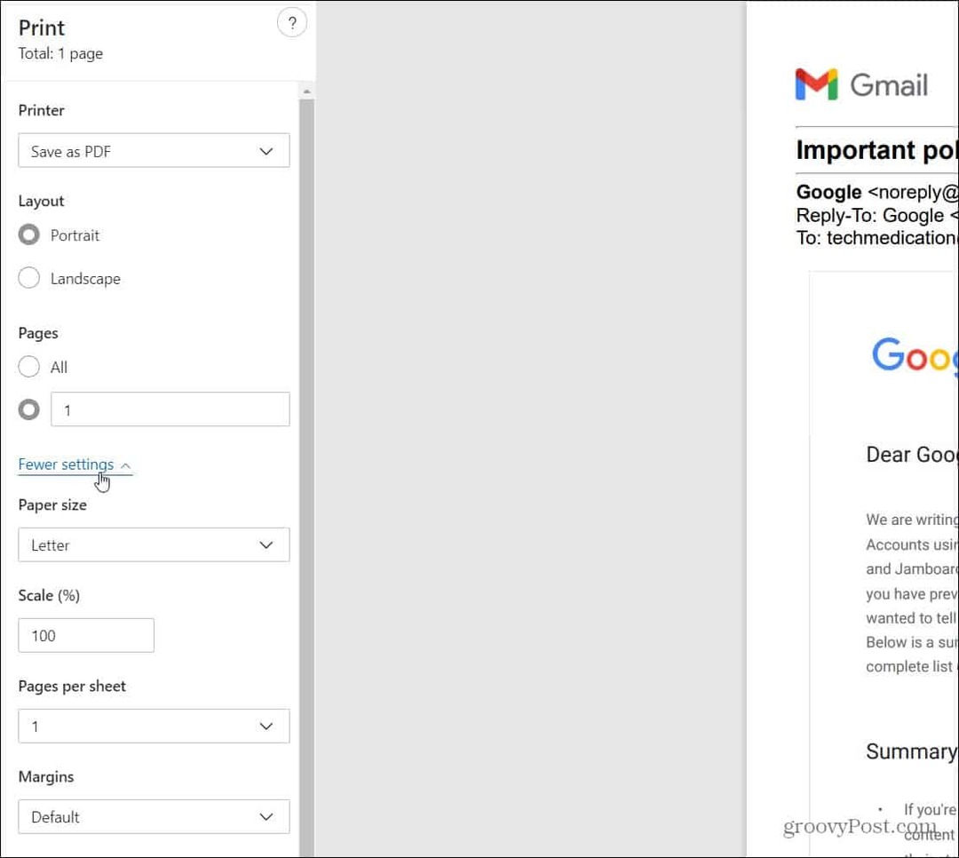 Comment enregistrer un message Gmail au format PDF