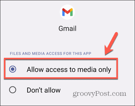 Android n'autorise l'accès qu'aux médias