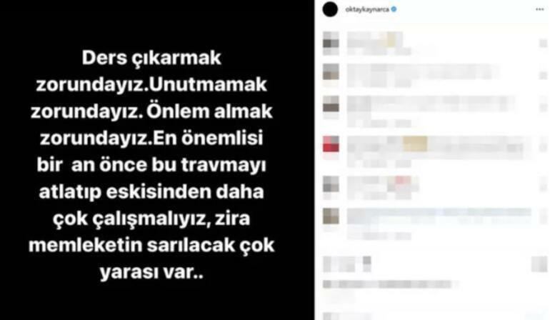 Publication Instagram d'Oktay Kaynarca