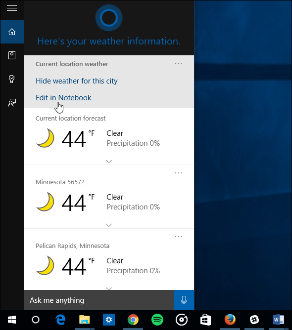 Conseil Windows 10: faites en sorte que Cortana affiche la météo pour plusieurs villes